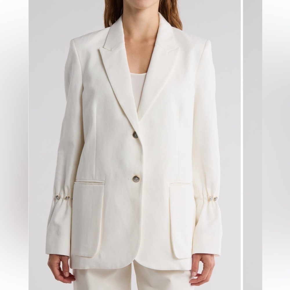 NWT TWP MO blazer in white cotton size XL